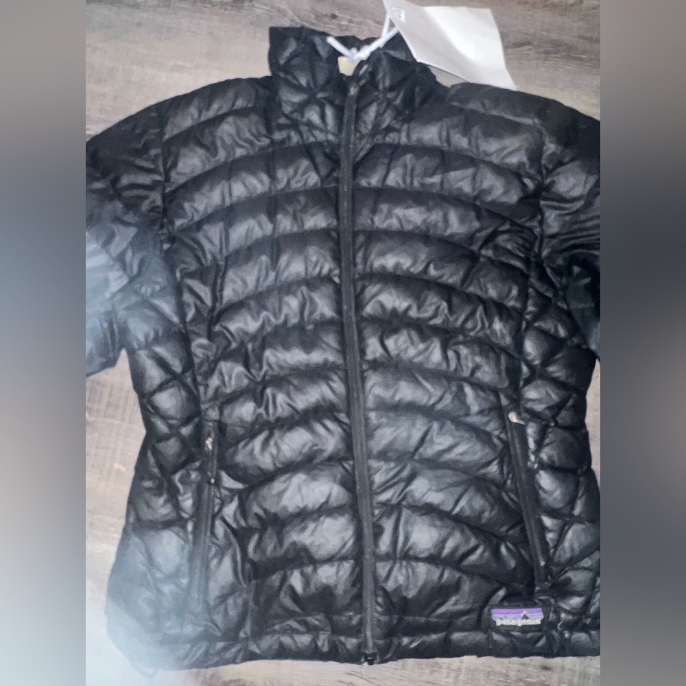 Patagonia Womens Down Sweater Jacket Black Size S